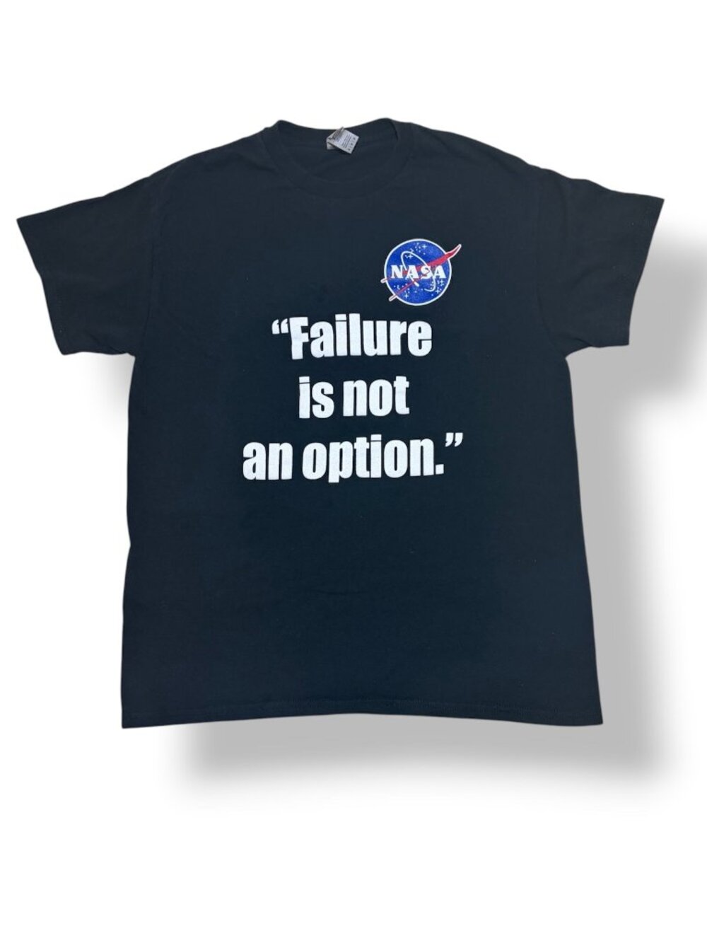 NASA Failure is not an option Balck SHort Sleeve T-shirt Tee Unisex
